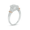 Thumbnail Image 2 of 1/2 CT. T.W. Diamond Rectangular Cushion Frame Collar Ring in 10K Two-Tone Gold