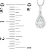 Thumbnail Image 2 of 1/6 CT. T.W. Pear-Shaped Multi-Diamond Frame Pendant in 10K White Gold