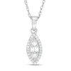 Thumbnail Image 1 of 1/6 CT. T.W. Composite Marquise Diamond Frame Pendant in 10K White Gold