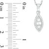 Thumbnail Image 2 of 1/6 CT. T.W. Composite Marquise Diamond Frame Pendant in 10K White Gold