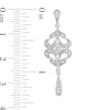Thumbnail Image 3 of 1/10 CT. T.W. Diamond Filigree Vintage-Style Drop Earrings in Sterling Silver