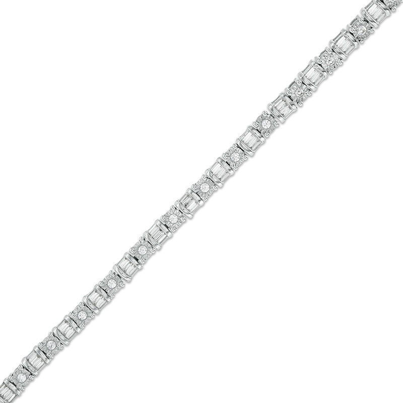 14k Prong Set Round Diamond Tennis Bracelet at Diamond and