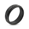 Thumbnail Image 2 of 7.0mm Satin Grooved Wedding Band in Black IP Tantalum