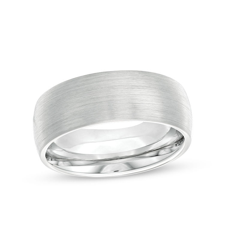 Men's 8.0mm Brushed Wedding Band in Tantalum