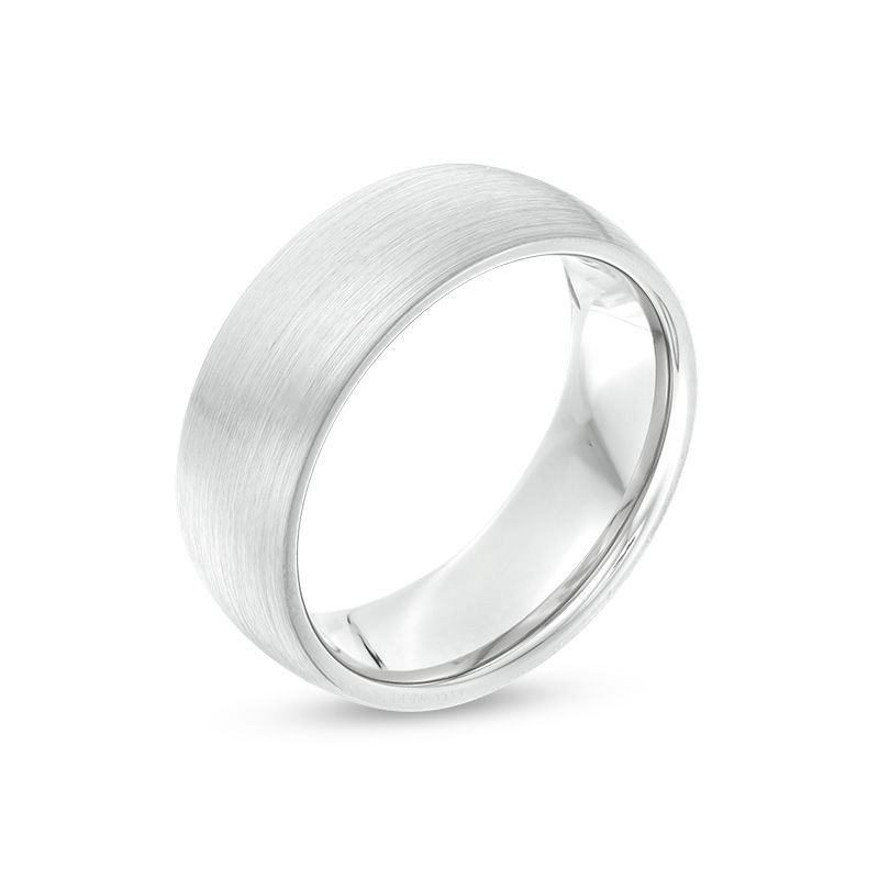 Men's 8.0mm Brushed Wedding Band in Tantalum