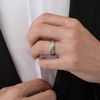 Thumbnail Image 3 of 7.0mm Grooved Satin Wedding Band in Tantalum