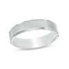 Thumbnail Image 1 of 5.0mm Satin Bevel Edge Wedding Band in Tantalum