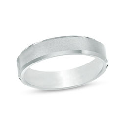 5.0mm Satin Bevel Edge Wedding Band in Tantalum