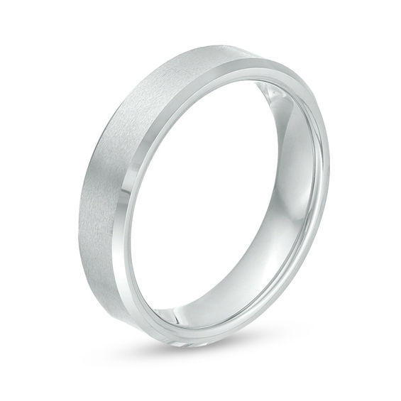 5.0mm Satin Bevel Edge Wedding Band in Tantalum