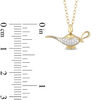 Thumbnail Image 1 of Enchanted Disney Jasmine Diamond Accent Genie Lamp Pendant in 10K Gold - 19"