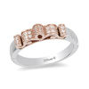 Thumbnail Image 1 of Enchanted Disney Princess 1/8 CT. T.W. Diamond Crown Ring in Sterling Silver and 10K Rose Gold
