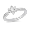 Thumbnail Image 1 of Enchanted Disney Elsa 1/10 CT. T.W. Diamond Snowflake Ring in Sterling Silver