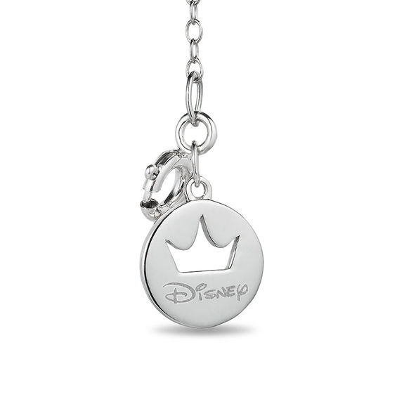 Enchanted Disney Jasmine Oval Swiss Blue Topaz and 1/5 CT. T.w. Diamond Pendant in Sterling Silver and 10K Gold - 19"