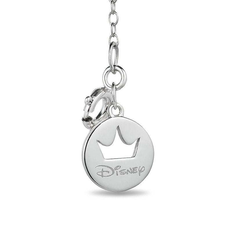 Main Image 2 of Enchanted Disney Jasmine Oval Swiss Blue Topaz and 1/5 CT. T.W. Diamond Pendant in Sterling Silver and 10K Gold - 19"