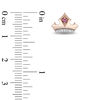 Thumbnail Image 3 of Enchanted Disney Aurora Pink Topaz and 1/20 CT. T.W. Diamond Crown Stud Earrings in 10K Rose Gold