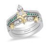 Thumbnail Image 1 of Enchanted Disney Tinker Bell 1/5 CT. T.W. Diamond and Topaz Stackable Band Set in Sterling Silver and 10K Gold