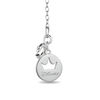 Thumbnail Image 2 of Enchanted Disney Mulan Pear-Shaped Garnet and 1/10 CT. T.W. Diamond Pagoda Pendant in Sterling Silver - 19"