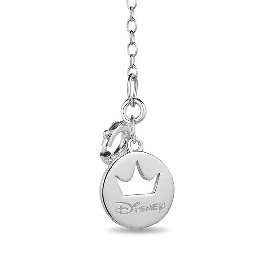 Enchanted Disney Mulan Pear-Shaped Garnet and 1/10 CT. T.w. Diamond Pagoda Pendant in Sterling Silver - 19"
