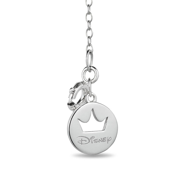 Main Image 2 of Enchanted Disney Mulan Pear-Shaped Garnet and 1/10 CT. T.W. Diamond Pagoda Pendant in Sterling Silver - 19"