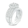 Thumbnail Image 2 of 2 CT. T.W. Multi-Diamond Frame Vintage-Style Bridal Set in 14K White Gold - Size 7