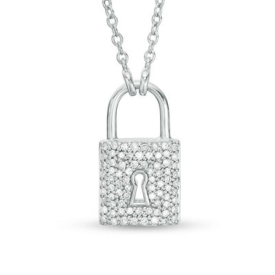 Diamond Lock Necklace