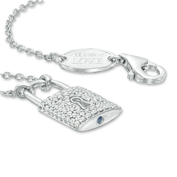Vera Wang Love Collection 1/5 CT. T.w. Diamond Lock Necklace in Sterling Silver - 19"