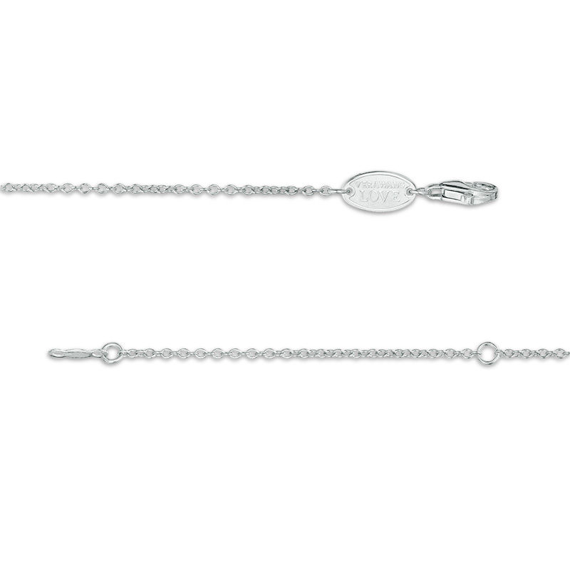 Main Image 3 of Vera Wang Love Collection 1/5 CT. T.W. Diamond Lock Necklace in Sterling Silver - 19"