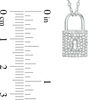 Thumbnail Image 5 of Vera Wang Love Collection 1/5 CT. T.W. Diamond Lock Necklace in Sterling Silver - 19"