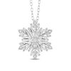 Thumbnail Image 1 of Enchanted Disney Elsa 1/3 CT. T.W. Diamond Snowflake Pendant in Sterling Silver - 19"