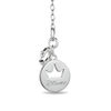 Thumbnail Image 2 of Enchanted Disney Elsa 1/3 CT. T.W. Diamond Snowflake Pendant in Sterling Silver - 19"