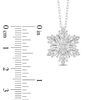 Thumbnail Image 2 of Enchanted Disney Elsa 1/3 CT. T.W. Diamond Snowflake Pendant in Sterling Silver - 19"