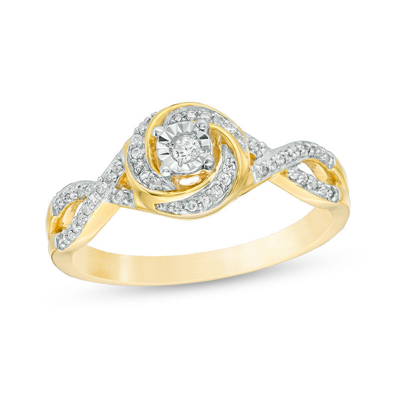 gold and silver promise rings