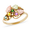 Thumbnail Image 1 of Black Hills Gold Mother's Birthstone Swirl Ring (2-6 Stones)
