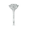 Thumbnail Image 4 of 1 CT. T.W. Oval Diamond Marquise Frame Bezel-Set Tri-Sides Vintage-Style Engagement Ring in 14K White Gold