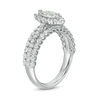 Thumbnail Image 2 of 1-1/3 CT. T.W. Marquise Diamond Frame Three Row Engagement Ring in 14K White Gold
