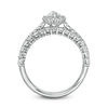 Thumbnail Image 4 of 1-1/3 CT. T.W. Marquise Diamond Frame Three Row Engagement Ring in 14K White Gold