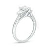 Thumbnail Image 2 of 1 CT. T.W. Oval Multi-Diamond Three Stone Engagement Ring in 14K White Gold