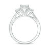 Thumbnail Image 5 of 1 CT. T.W. Oval Multi-Diamond Three Stone Engagement Ring in 14K White Gold