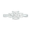 Thumbnail Image 6 of 1 CT. T.W. Oval Multi-Diamond Three Stone Engagement Ring in 14K White Gold