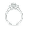 Thumbnail Image 5 of 1 CT. T.W. Composite Diamond Pear-Shaped Three Stone Engagement Ring in 14K White Gold