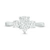 Thumbnail Image 6 of 1 CT. T.W. Composite Diamond Pear-Shaped Three Stone Engagement Ring in 14K White Gold