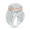 Thumbnail Image 2 of 7 CT. T.W. Composite Diamond Frame Multi-Row Vintage-Style Engagement Ring in 14K Two-Tone Gold