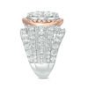 Thumbnail Image 4 of 7 CT. T.W. Composite Diamond Frame Multi-Row Vintage-Style Engagement Ring in 14K Two-Tone Gold