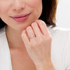 Thumbnail Image 2 of 1/2 CT. T.W. Diamond Bypass Crossover Shank Engagement Ring in 10K Rose Gold