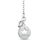 Thumbnail Image 2 of Enchanted Disney Aurora Pink Topaz and 1/8 CT. T.W. Diamond Crown Pendant in Sterling Silver and 10K Rose Gold - 19"