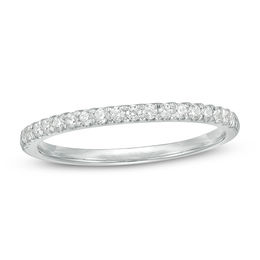 1/4 CT. T.W. Diamond Ribbon Wedding Band in 10K White Gold