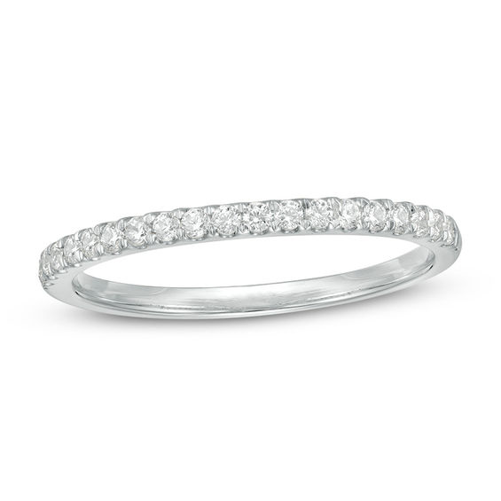 1/4 CT. T.W. Diamond Wedding Band in 10K White Gold | Zales