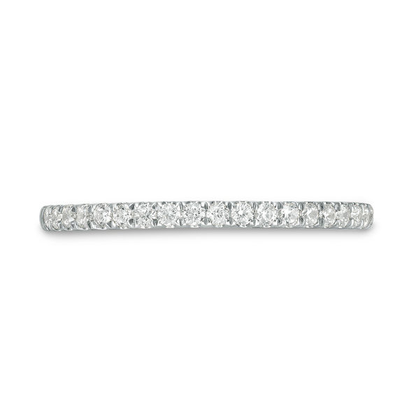 1/4 CT. T.w. Diamond Ribbon Wedding Band in 10K White Gold