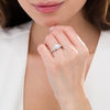 Thumbnail Image 2 of 1/2 CT. T.W. Diamond Double Frame Split-Shank Engagement Ring in 10K White Gold