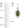 Thumbnail Image 3 of Enchanted Disney Tinker Bell Oval Green Topaz and 1/10 CT. T.W. Diamond Drop Earrings in Sterling Silver and 10K Gold